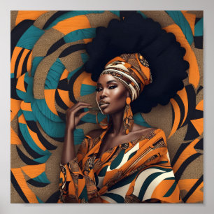African woman artwork poster