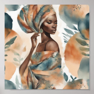 African woman artwork Poster