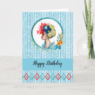 African Woman Birthday Card