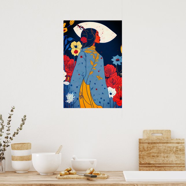 African Woman Boho Art Poster (Kitchen)