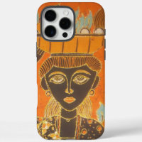 African Woman Carrying Basket Art Print