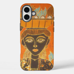 African Woman Carrying Basket Art Print iPhone 16 Plus Case