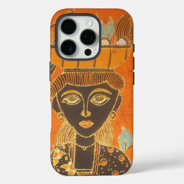 African Woman Carrying Basket Art Print Case-Mate iPhone Case (Back)