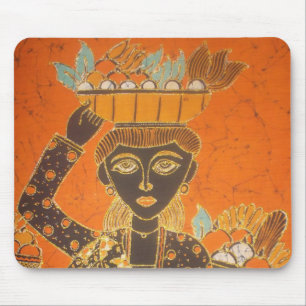 African Woman Carrying Basket Art Print Mouse Mat