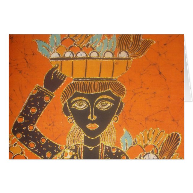African Woman Carrying Basket  Customise  Art  (Front Horizontal)