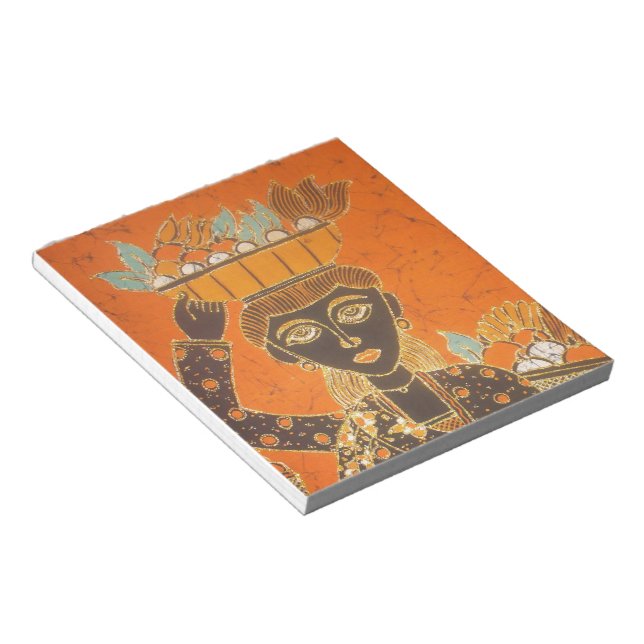African Woman Carrying Basket Customise Product Notepad (Angled)