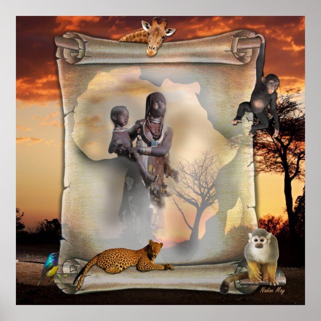 African woman & child poster (Front)