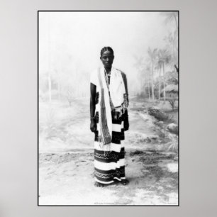 AFRICAN WOMAN CIRCA 1900 POSTER
