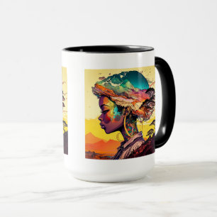 African Woman Combo Mug, 15 oz  Mug