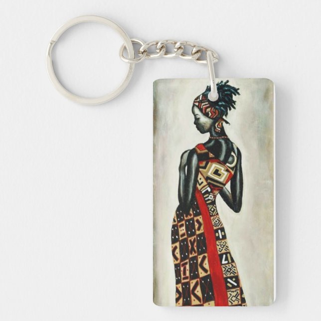 African woman keychain (Front)