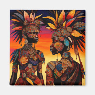 African Woman Magnet