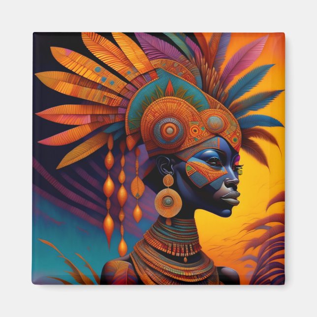 African Woman Magnet (Front)