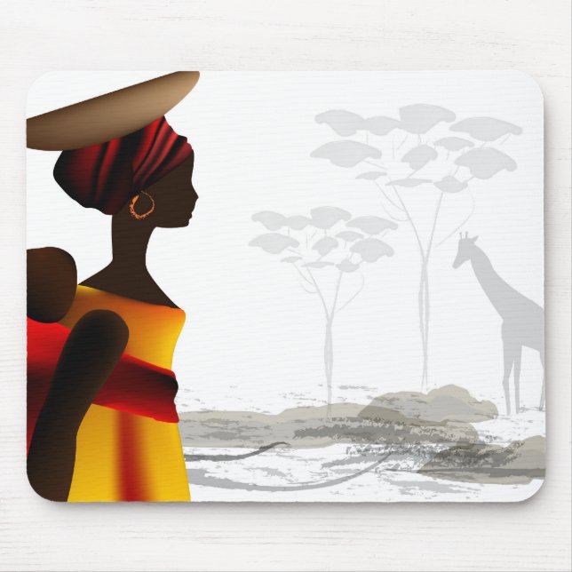 African woman mouse mat (Front)