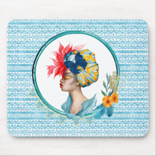 African Woman Mouse pad
