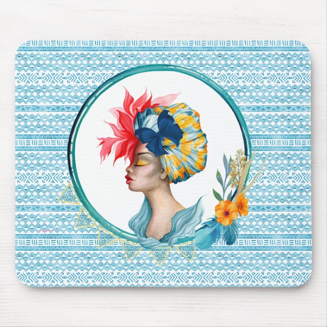 African Woman Mouse pad (Front)
