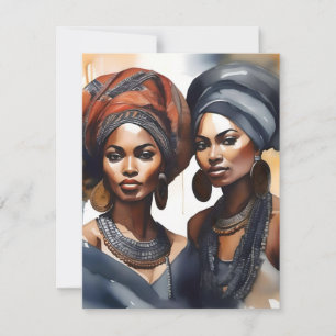 African Woman Portrait D Holiday Card