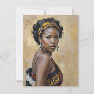 African Woman Portrait H Holiday Card