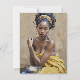 African Woman Portrait L Holiday Card