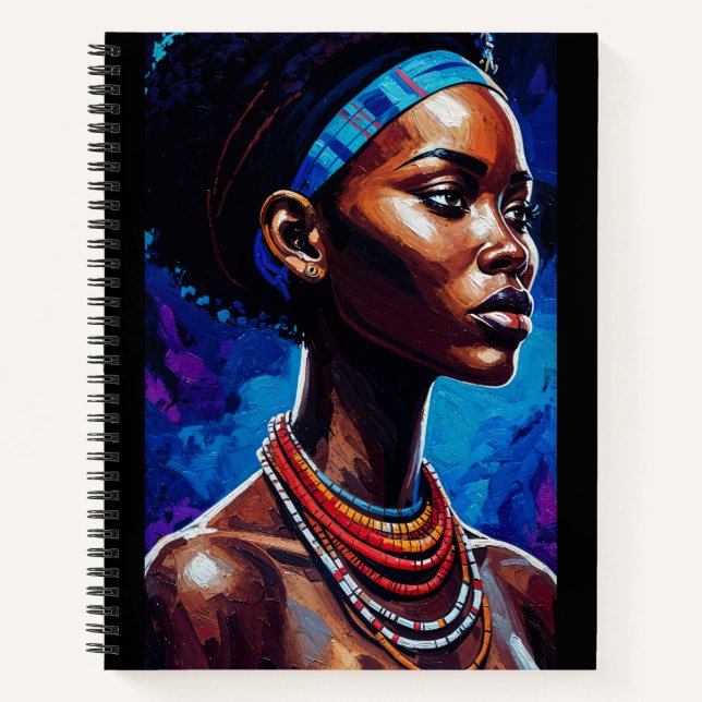 African Woman Portrait Notebook (Front)