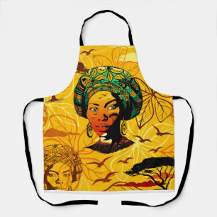 African Woman Portrait with Sunset Apron
