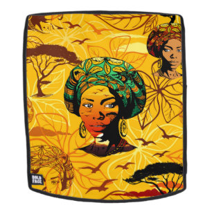 African Woman Portrait with Sunset Backpack