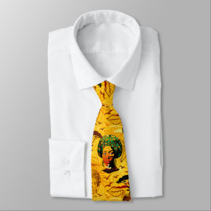 African Woman Portrait with Sunset Tie