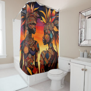 African Woman Shower Curtain