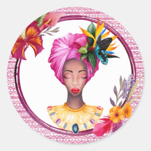 African Woman Sticker