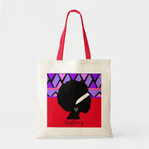 African Woman Tribal Design Tote Bag