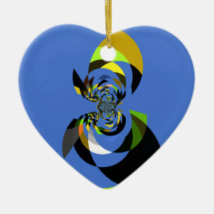 African Woman Vector Design Art Print Ceramic Tree Decoration
