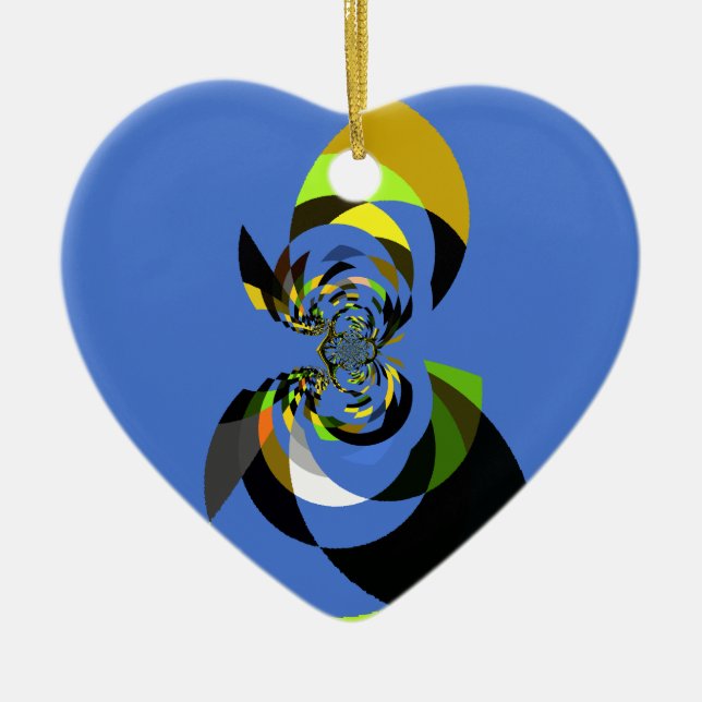 African Woman Vector Design Art Print Ceramic Tree Decoration (Front)