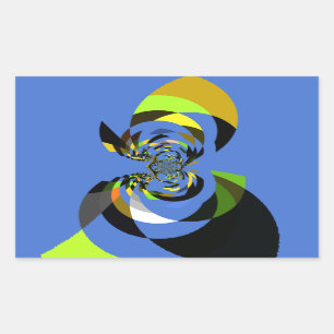 African Woman Vector Design Art Print Rectangular Sticker