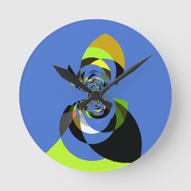 African Woman Vector Design Art Print Round Clock (Front)
