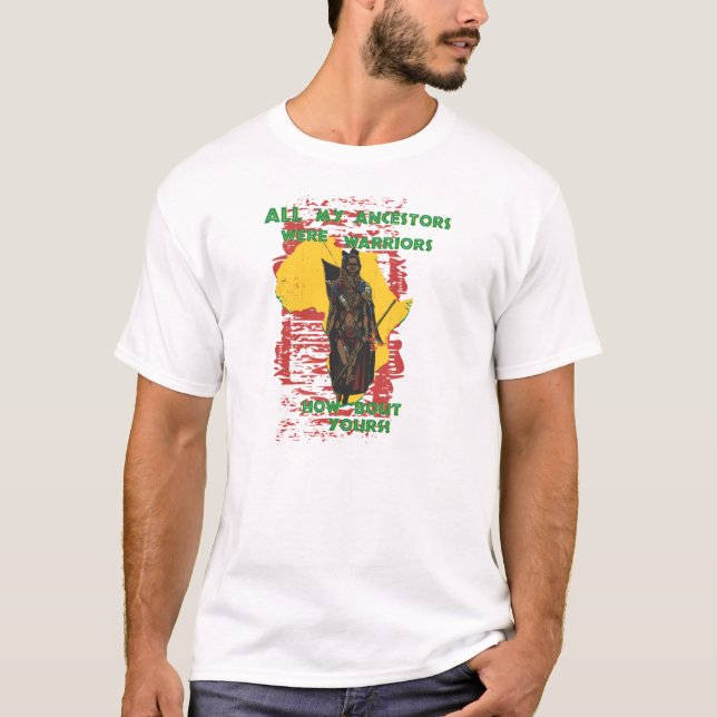African Woman Warrior T-Shirt (Front)