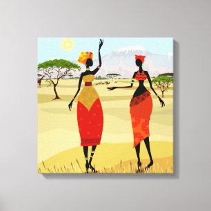 African Women background Canvas Print