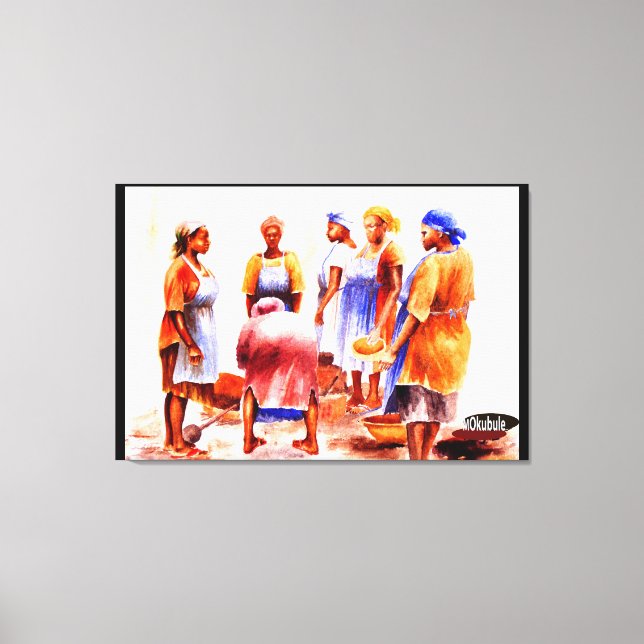 African Women by Mojisola A Gbadamosi Okubule Canvas Print (Front)