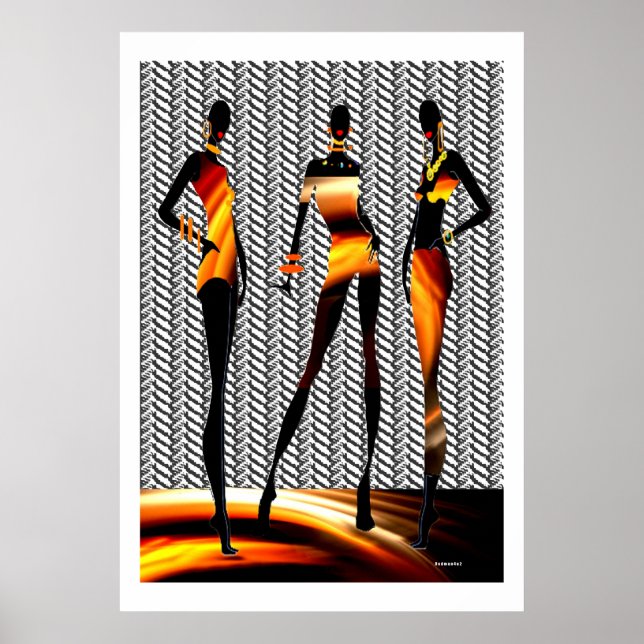 African Women Fashion Burning Hot Poster (Front)