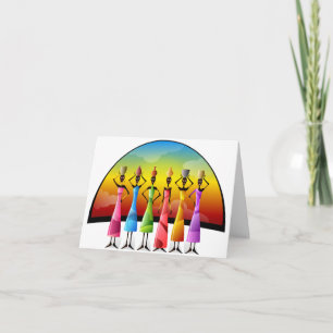 African Women in Colourful Dress Card