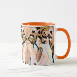 African Women Mug Modern Style Painting Gift