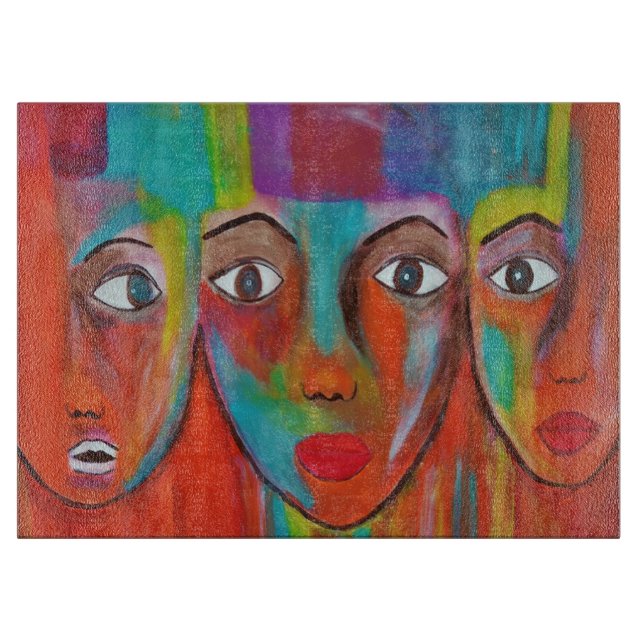 African Women Oil Painting Cutting Board (Front)