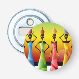African Women with Pottery on their heads Bottle Opener