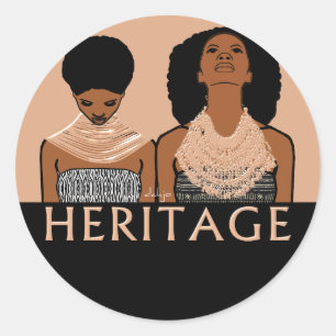 African Women With Tribal Necklaces Classic Round Sticker