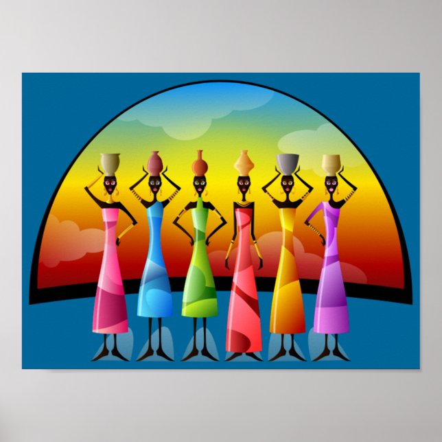 african women with vessels poster (Front)