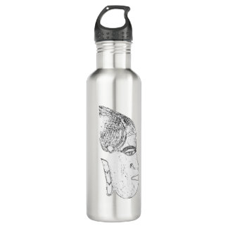 african women's head design 710 ml water bottle