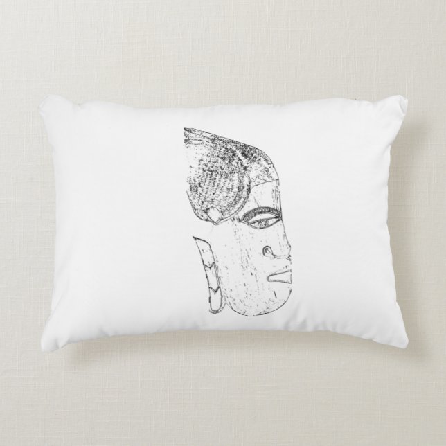 african women's head design decorative cushion (Front)