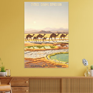 African WPA Vintage Travel Poster Canvas Print