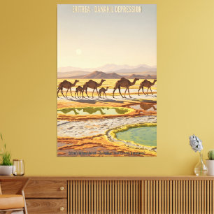 African WPA Vintage Travel Poster Canvas Print