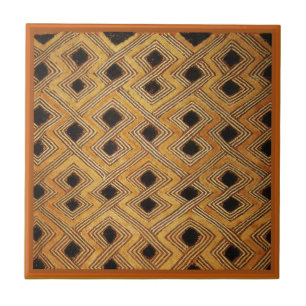 African Zaire Congo Kuba Textile Tile
