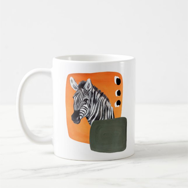 African Zebra Animal Coffee Mug (Left)