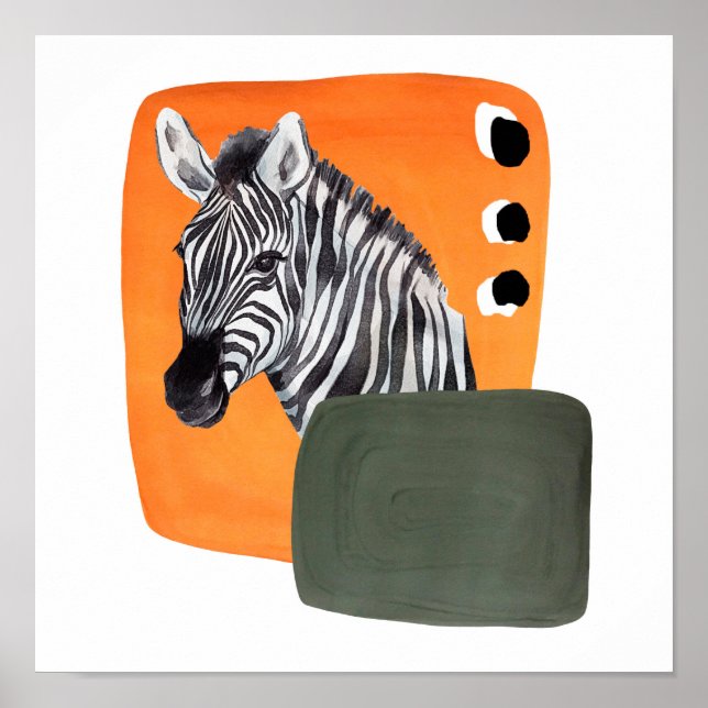 African Zebra Animal Poster (Front)